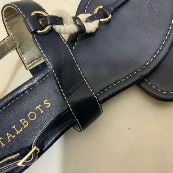 New Talbots Navy Rope Sandals Size 7 M - Picture 7 of 7